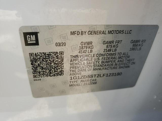 1G1ZD5ST2LF123180 Chevrolet MALIBU LT
