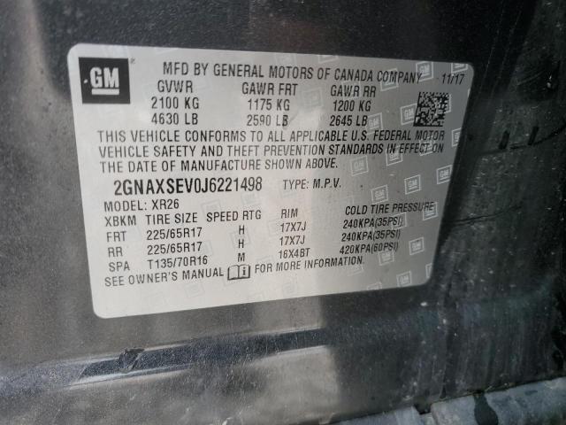 2GNAXSEV0J6221498 Chevrolet EQUINOX LT