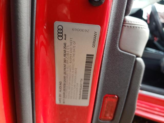 WAUB4AF48JA021734 Audi S4 Premium Plus