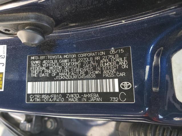 JTDKN3DUXF0454838 Toyota Prius