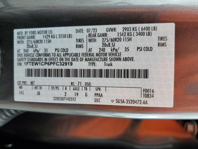 1FTEW1CP6PFC32919 Ford F150 Supercrew