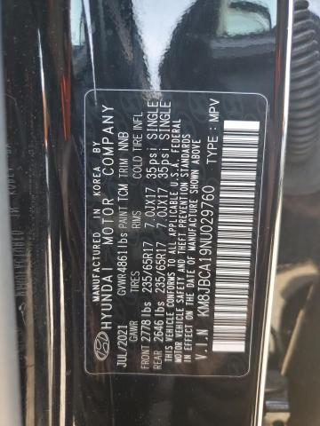 KM8JBCA19NU029760 Hyundai Tucson Blue
