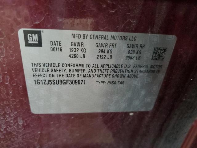 1G1ZJ5SU8GF309071 Chevrolet MALIBU HYBRID