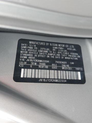 JN1BJ1CR2KW622334 Nissan Rogue Sport S