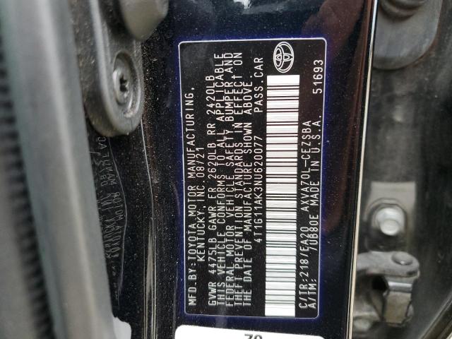 4T1G11AK3NU620077 Toyota CAMRY SE