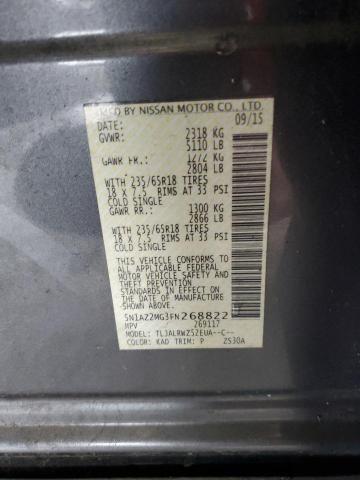 5N1AZ2MG3FN268822 Nissan MURANO S