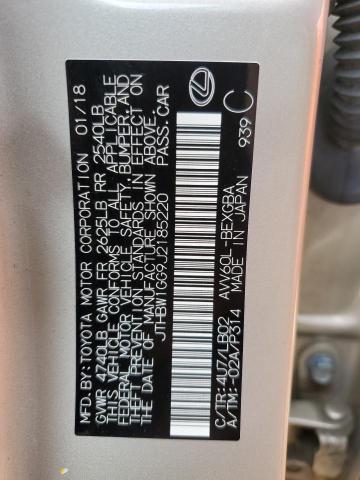 JTHBW1GG9J2185220 Lexus ES 300H