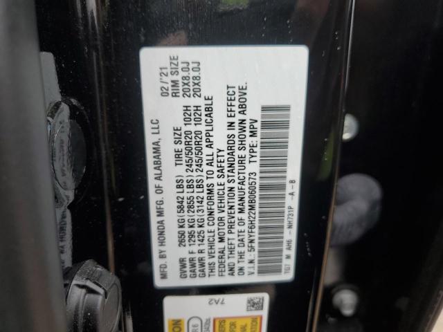 5FNYF6H22MB060573 Honda PILOT SE
