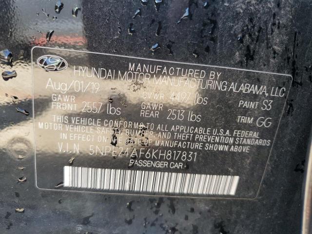 5NPE24AF6KH817831 Hyundai SONATA SE