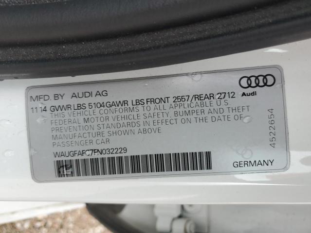 WAUGFAFC7FN032229 Audi A6 Premium Plus