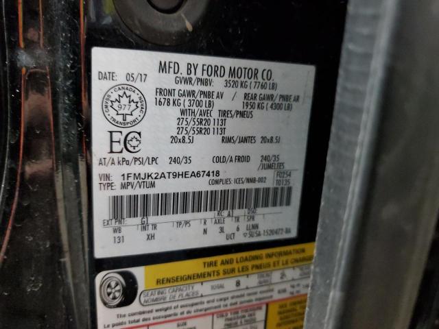 1FMJK2AT9HEA67418 Ford Expedition El Limited
