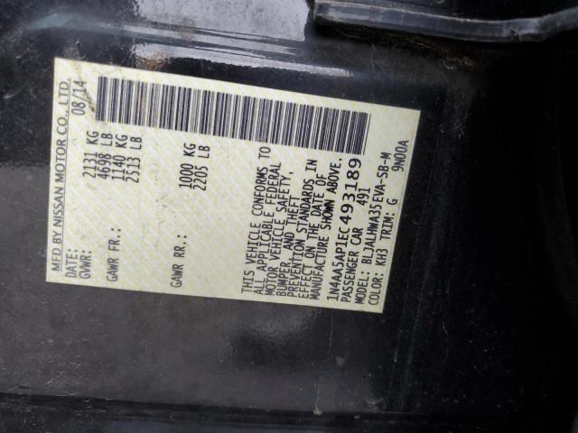 1N4AA5AP1EC493189 Nissan MAXIMA S