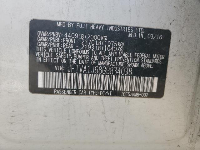 JF1VA1J68G9834038 Subaru Wrx Limited