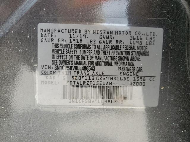 3N1CP5BV9LL486543 Nissan KICKS S