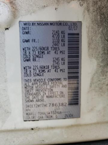 5N1ET2MT7HC786382 Nissan Rogue Sv Hybrid