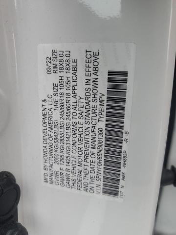 5FNYF6H85NB081360 Honda Pilot Trailsport