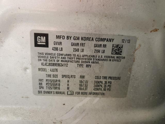 KL4CJBSB9EB634112 Buick Encore Convenience