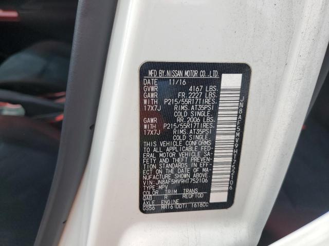 JN8AF5MV9HT752106 Nissan JUKE S