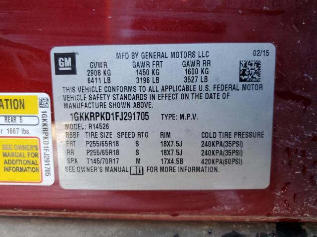 1GKKRPKD1FJ291705 GMC ACADIA SLE