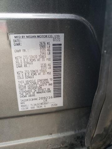 5N1DR3CB4NC209216 Nissan Pathfinder Sl