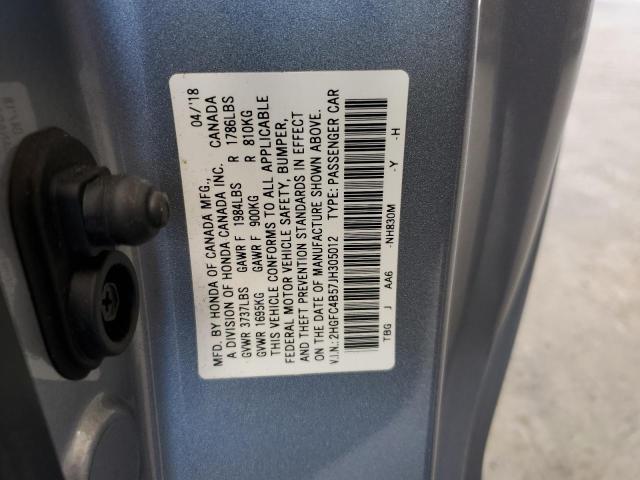 2HGFC4B57JH305012 Honda Civic Lx