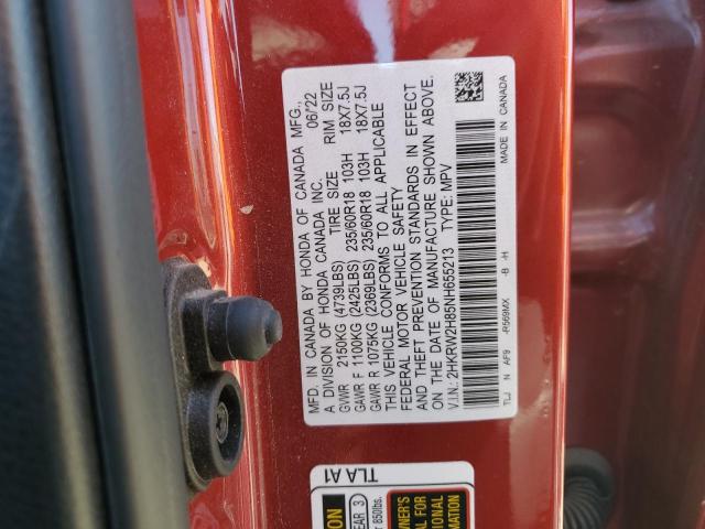 2HKRW2H85NH655213 Honda CR-V EXL