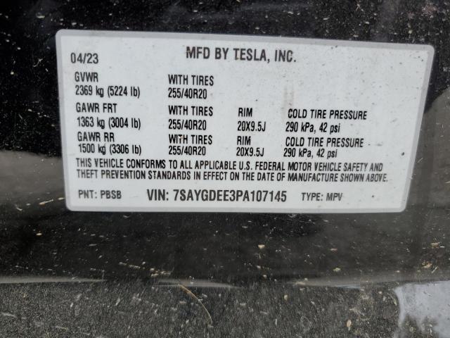 7SAYGDEE3PA107145 Tesla 2023