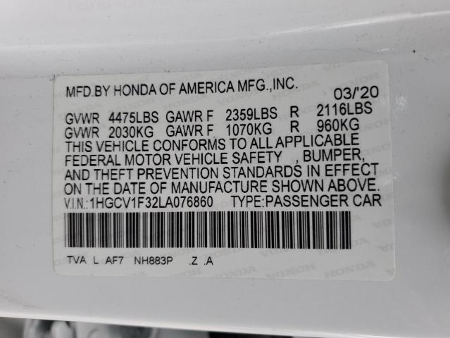 1HGCV1F32LA076860 Honda ACCORD SPO