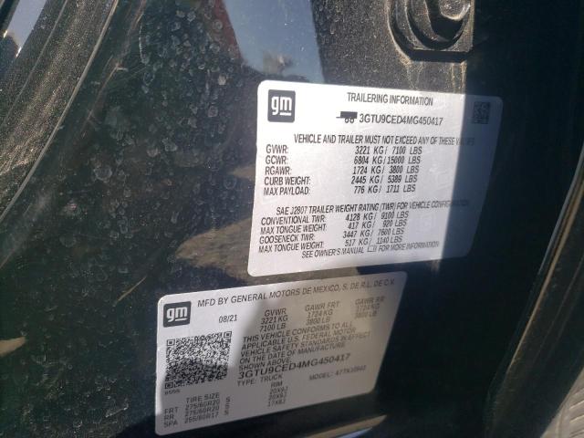 3GTU9CED4MG450417 GMC Sierra K1500 Elevation