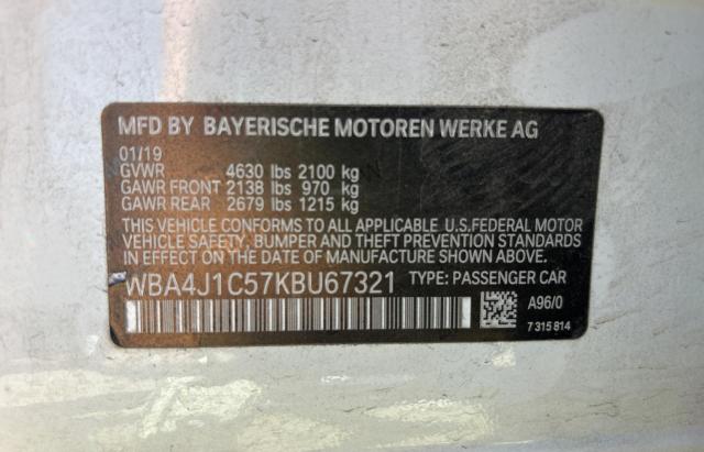 WBA4J1C57KBU67321 BMW 430i Gran Coupe