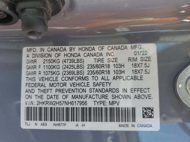 2HKRW2H57NH617956 Honda CR-V EX