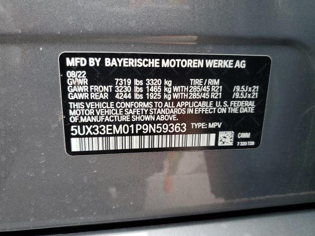 5UX33EM01P9N59363 BMW X7 M60i