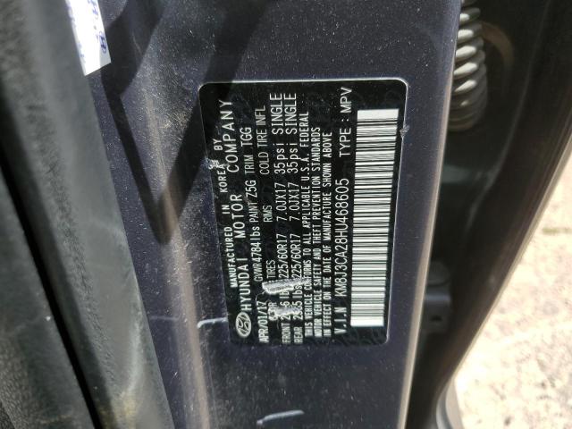 KM8J3CA28HU468605 Hyundai Tucson Limited
