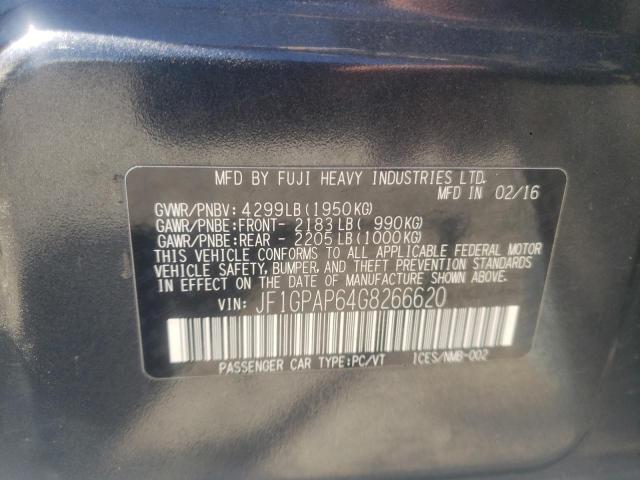 JF1GPAP64G8266620 Subaru Impreza Sport Premium