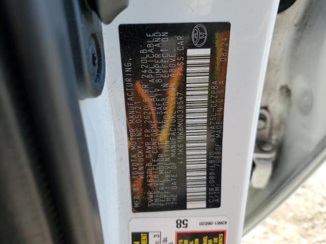 4T1K61BK6MU038547 Toyota CAMRY XSE