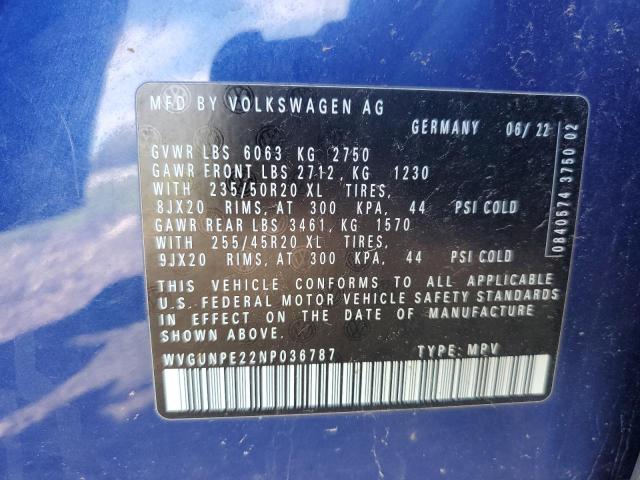 WVGUNPE22NP036787 Volkswagen ID.4 PRO S