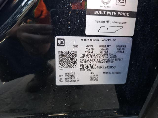 1GKKNUL48PZ242853 GMC ACADIA SLT