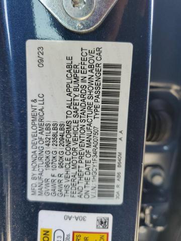 1HGCY1F34RA007507 Honda ACCORD EX