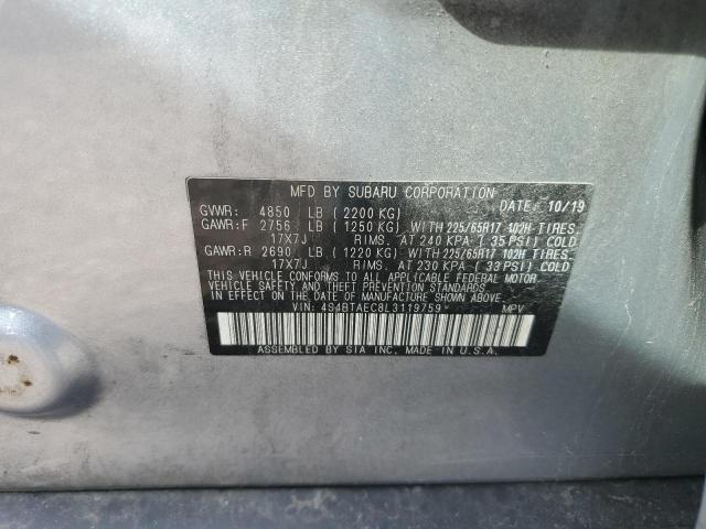 4S4BTAEC8L3119759 Subaru Outback Pr