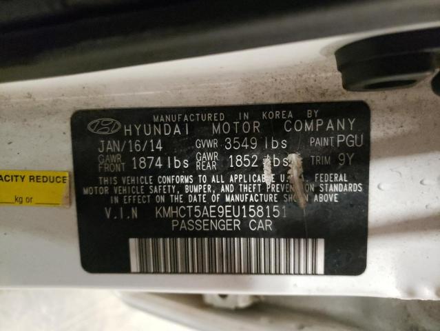 KMHCT5AE9EU158151 Hyundai ACCENT GLS
