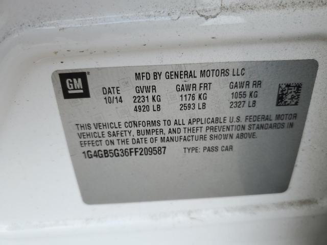 1G4GB5G36FF209587 Buick Lacrosse