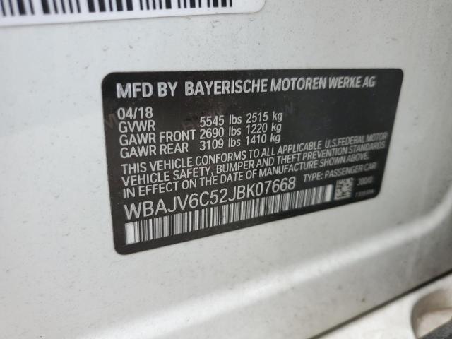 WBAJV6C52JBK07668 BMW 640 Xigt
