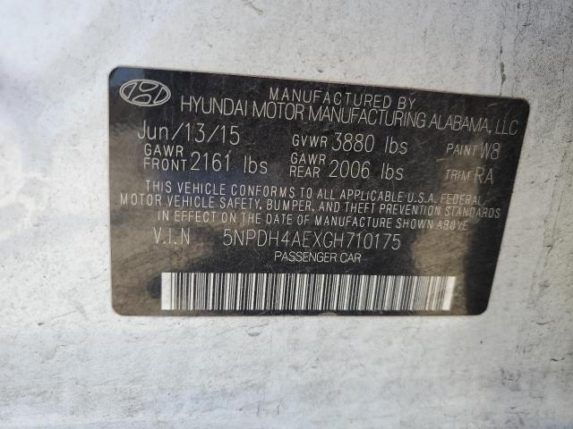 5NPDH4AEXGH710175 Hyundai ELANTRA SE