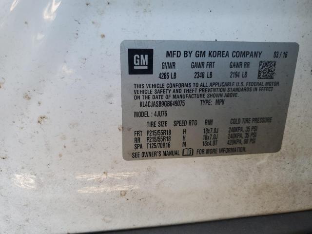 KL4CJASB9GB649075 Buick Encore
