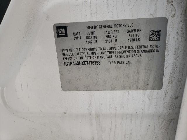 1G1PA5SHXE7476758 Chevrolet CRUZE LS