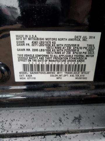4A4AR4AU1FE002007 Mitsubishi Outlander Sport Se
