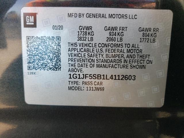 1G1JF5SB1L4112603 Chevrolet Sonic Premier