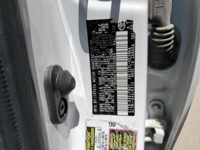 2T1BURHE4EC092860 Toyota COROLLA L