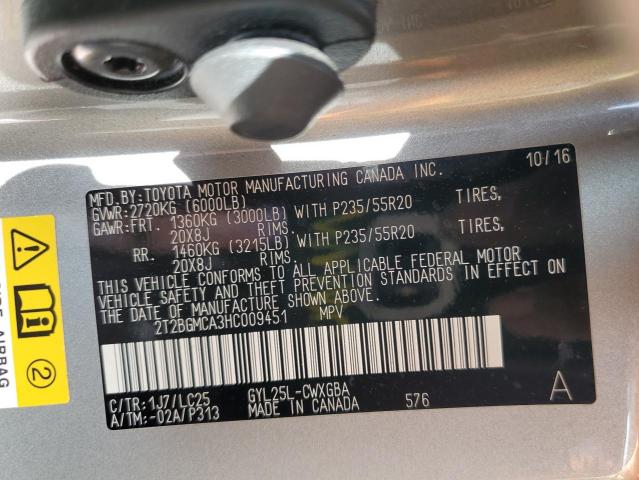 2T2BGMCA3HC009451 Lexus Rx 450h Base