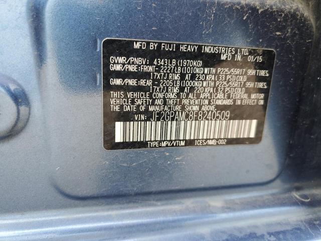 JF2GPAMC8F8240509 Subaru Xv Crosstrek 2.0 Limited